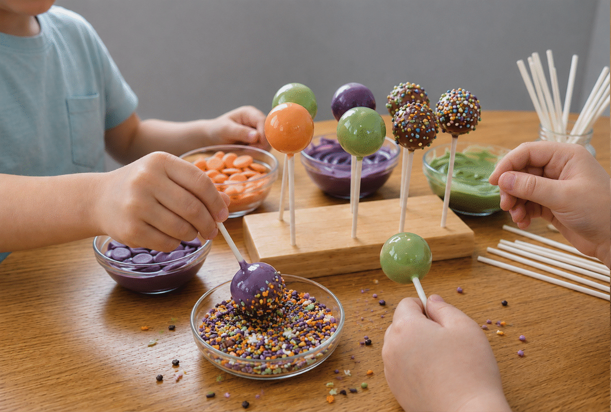 Sweet workshop decorating cupcakes or cake pops for a children’s birthday party